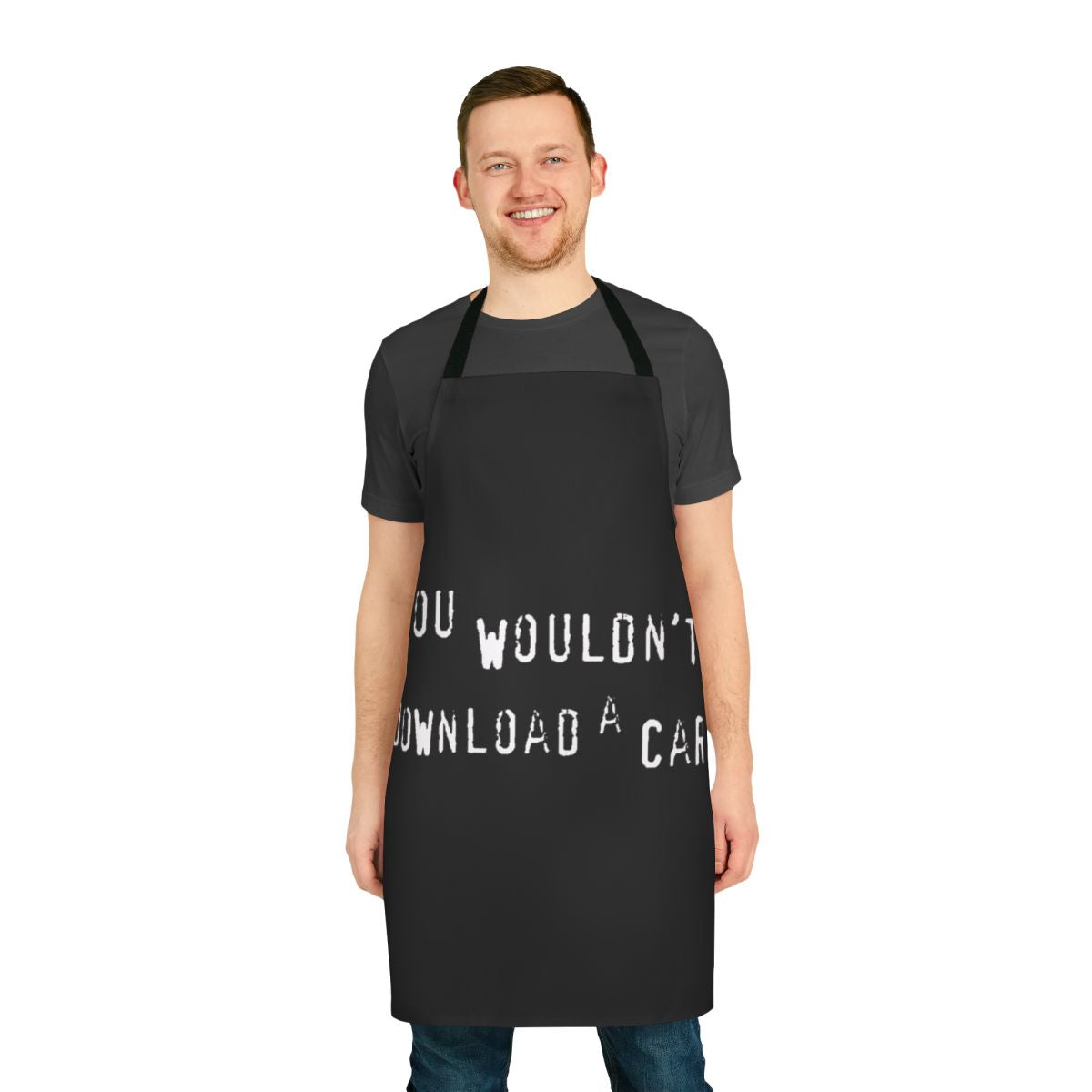 Funny apron with "You Wouldn't Download a Car" design