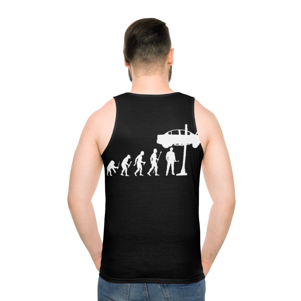 Funny mechanic evolution unisex tank top