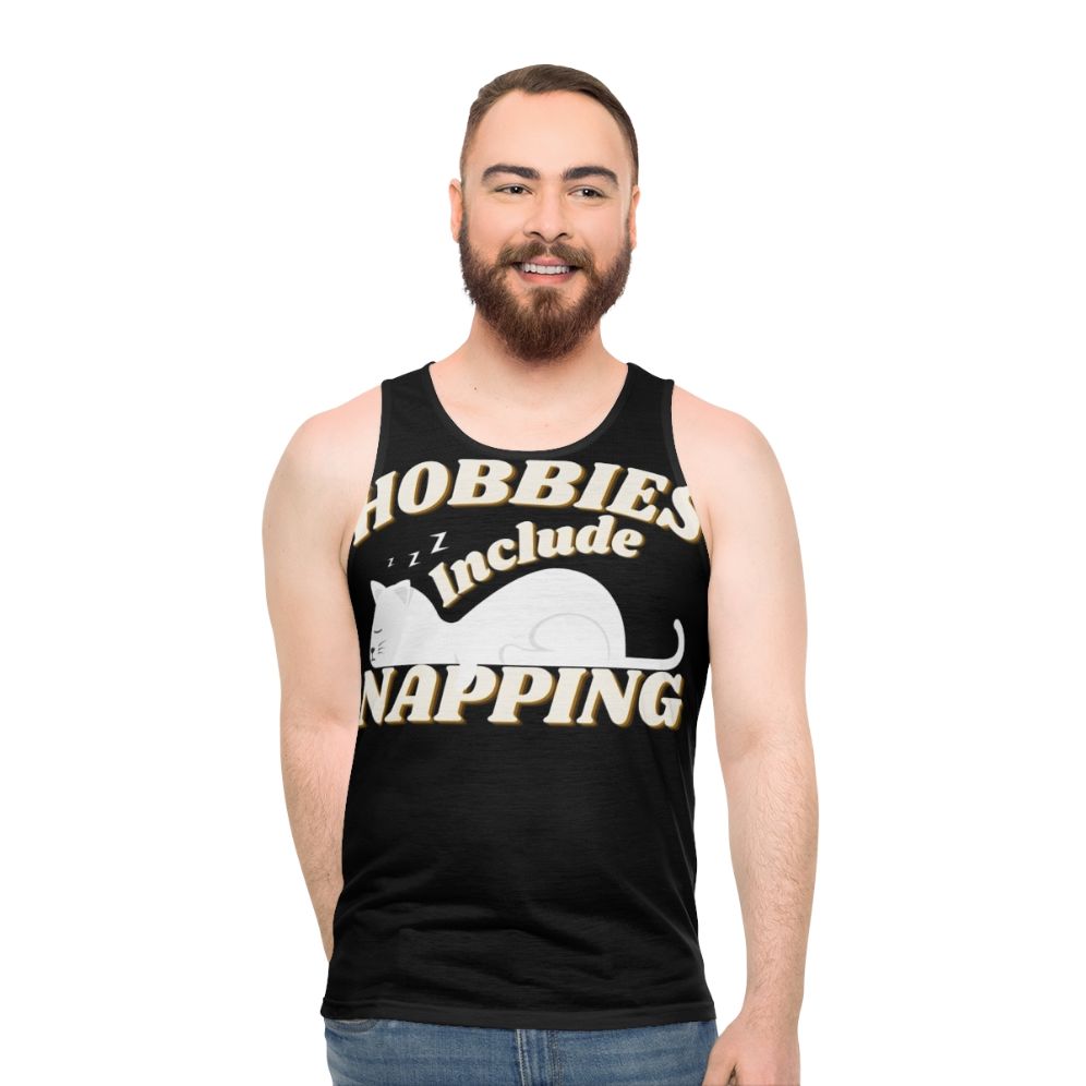 Funny napping hobbies unisex tank top