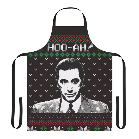 Funny and unique "Scent of a Woman" themed apron with comedy design