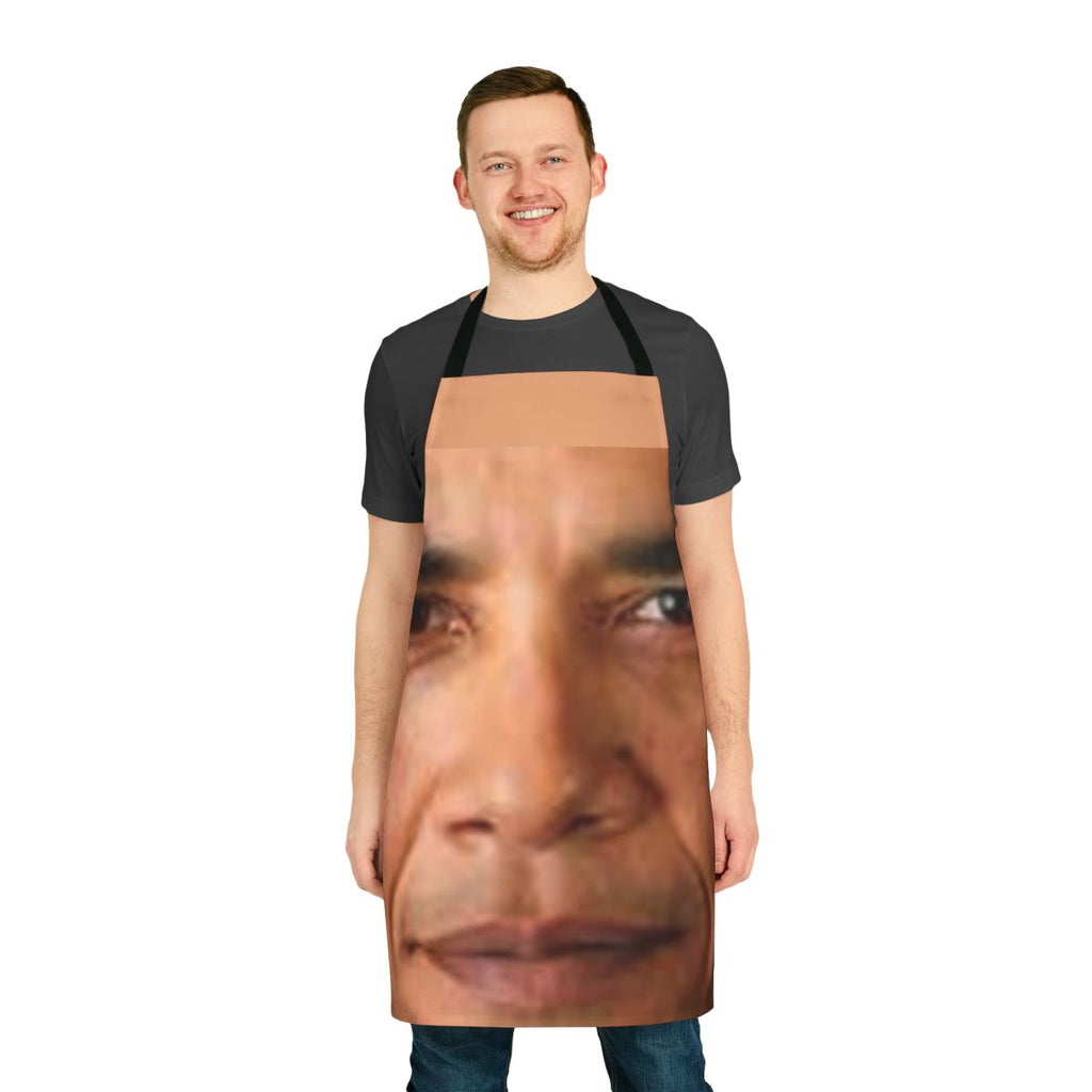 Stylish Obama face apron with a modern, satirical design