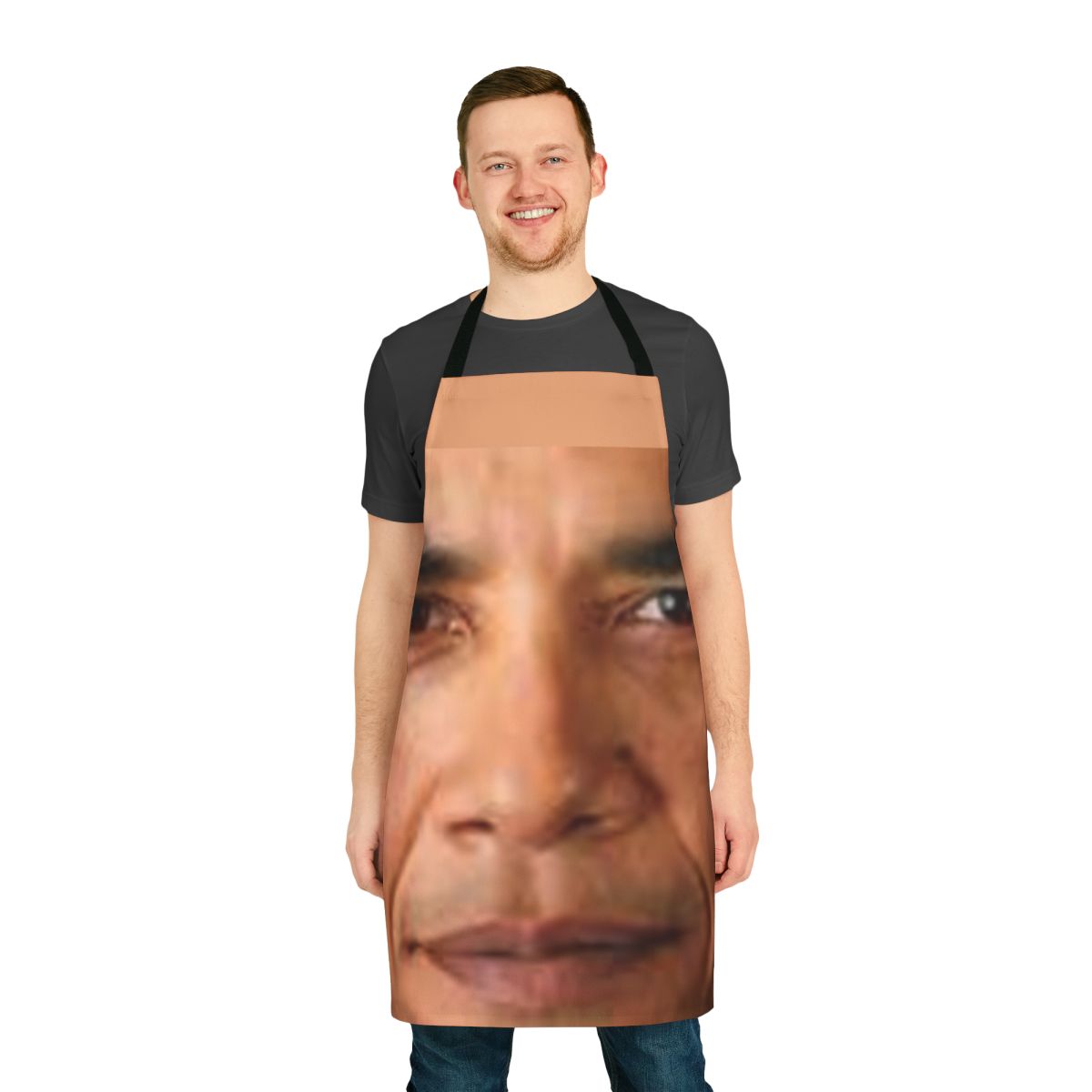 Stylish Obama face apron with a modern, satirical design