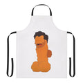 Humorous penis-themed apron featuring a parody of actor Hugh Jackman from the Netflix series Big Mouth.
