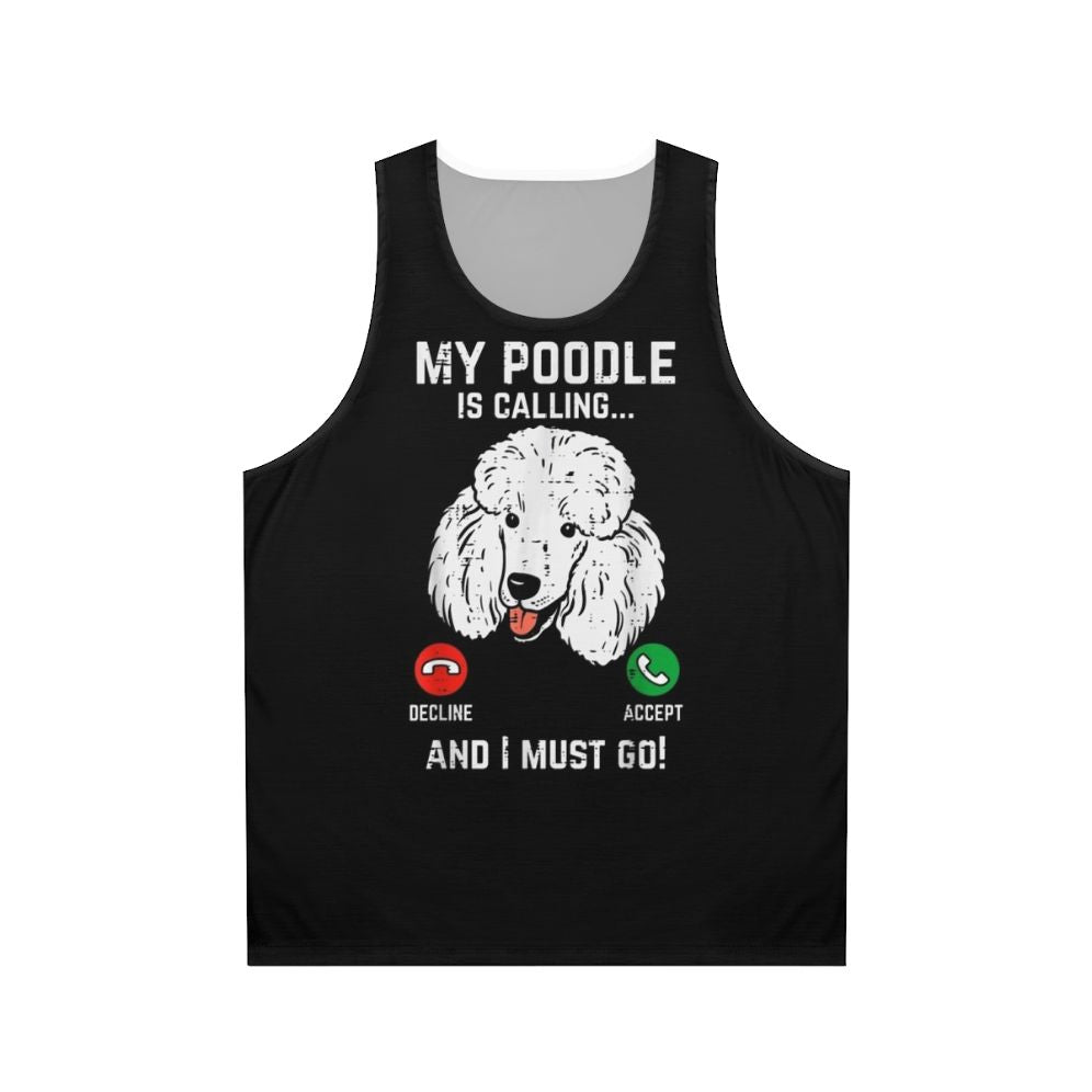 Funny poodle lover unisex tank top