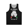 Funny poodle lover unisex tank top