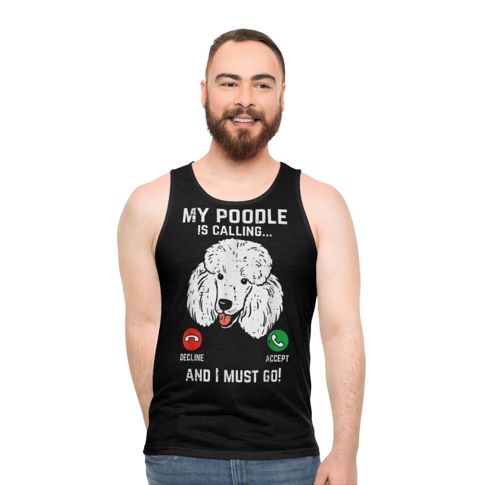 Funny poodle lover unisex tank top