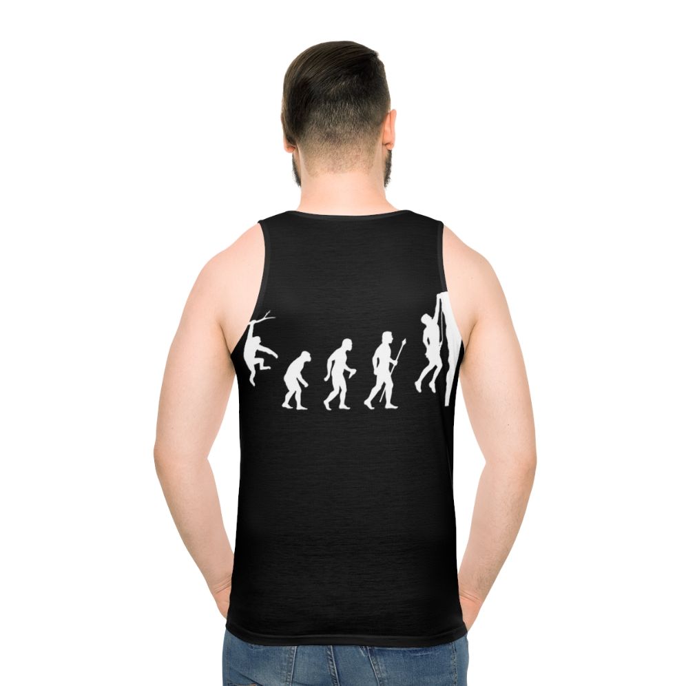 Funny rock climbing evolution unisex tank top