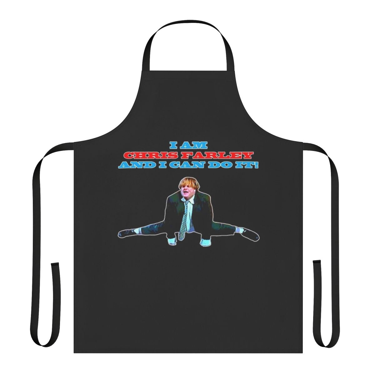 Illustration of Chris Farley as Matt Foley on a cooking apron