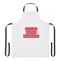 Apron with the text "Sorry I Was Watching Sex Education" featuring characters from the Netflix series Sex Education