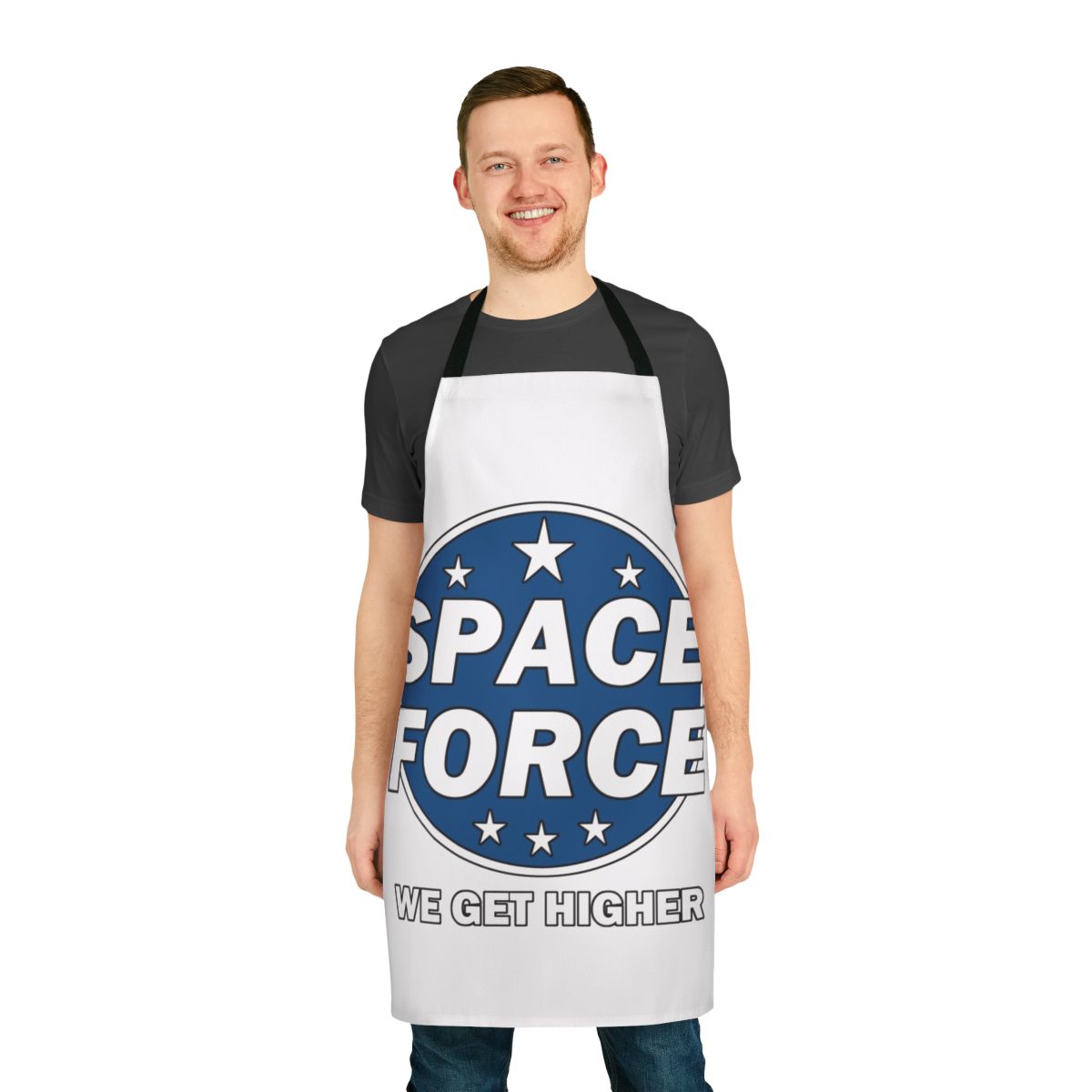 Funny apron with space force themed design
