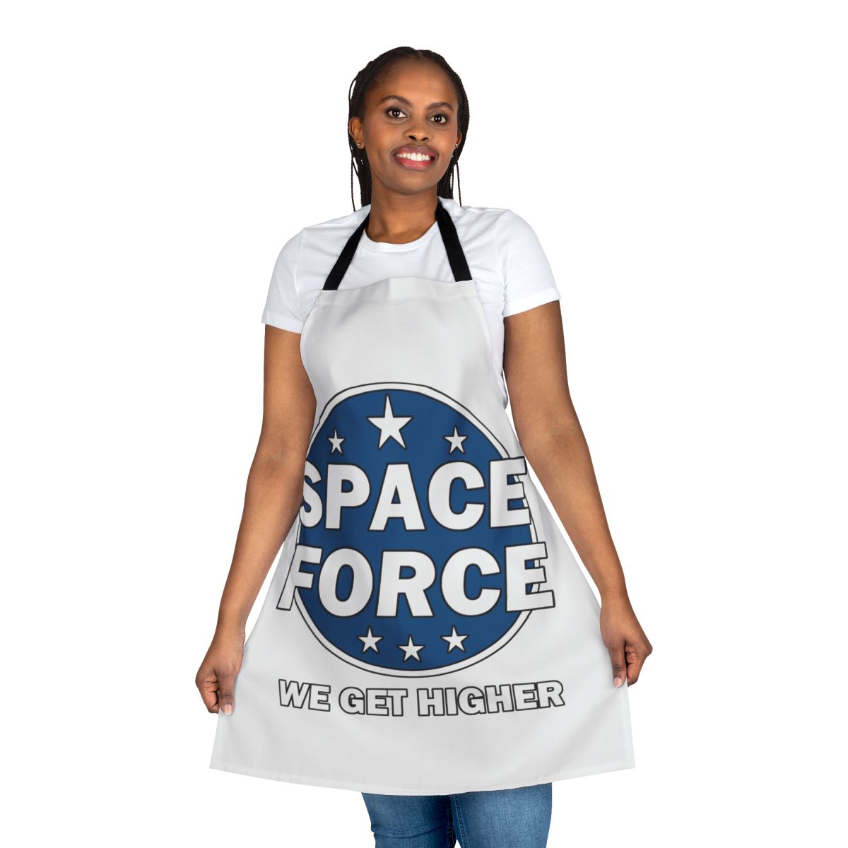 Funny apron with space force themed design