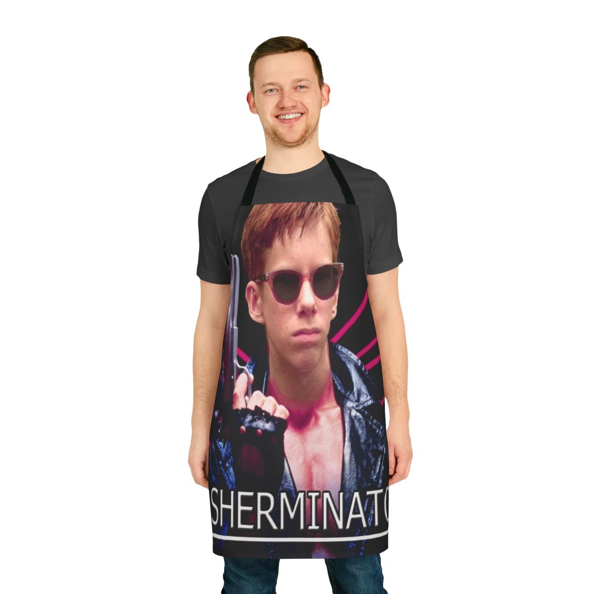Funny teen comedy apron inspired by the classic American Pie movie