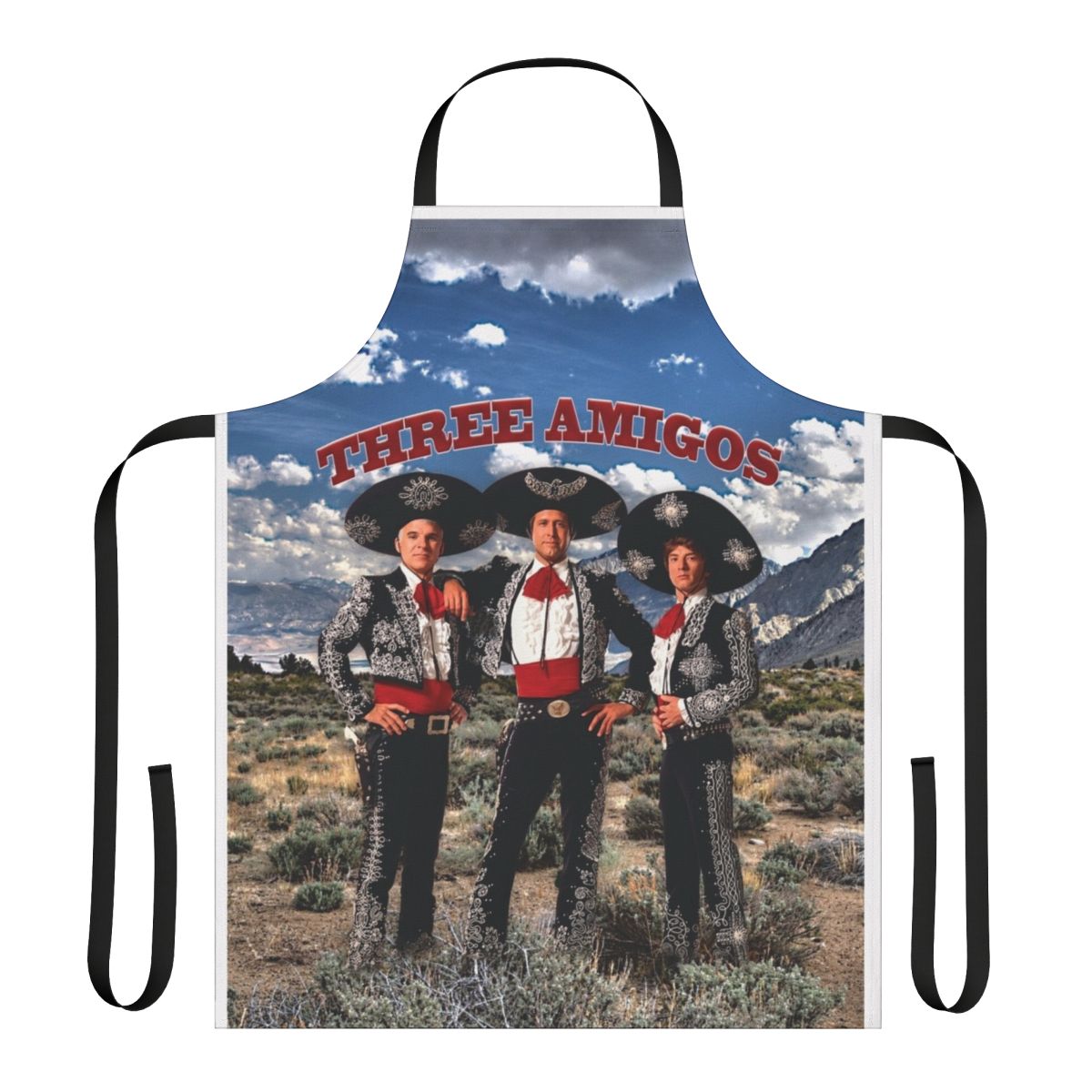 Three Amigos-inspired comedy movie-themed apron