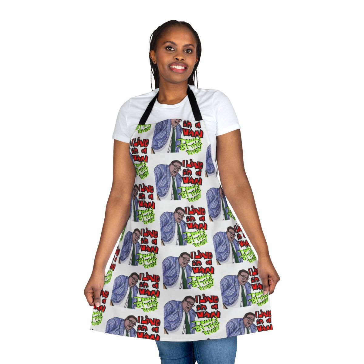 Apron featuring the iconic Matt Foley character from Saturday Night Live
