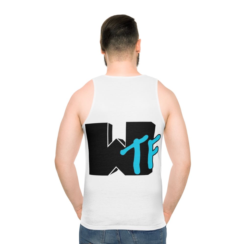 Funny WTF parody unisex tank top for music fans