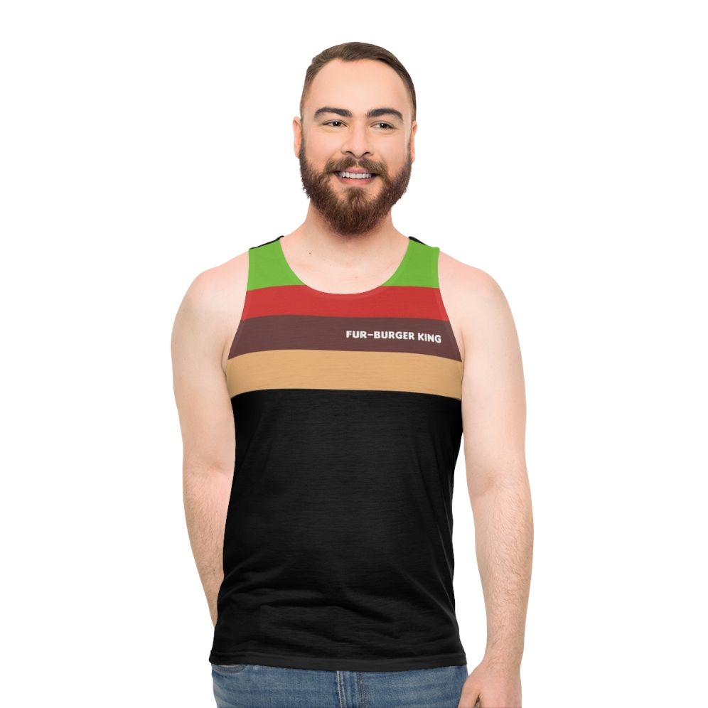 Fur Burger King Uniform Unisex Tank Top