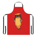 Radiator apron featuring a design of furry animals and music imagery