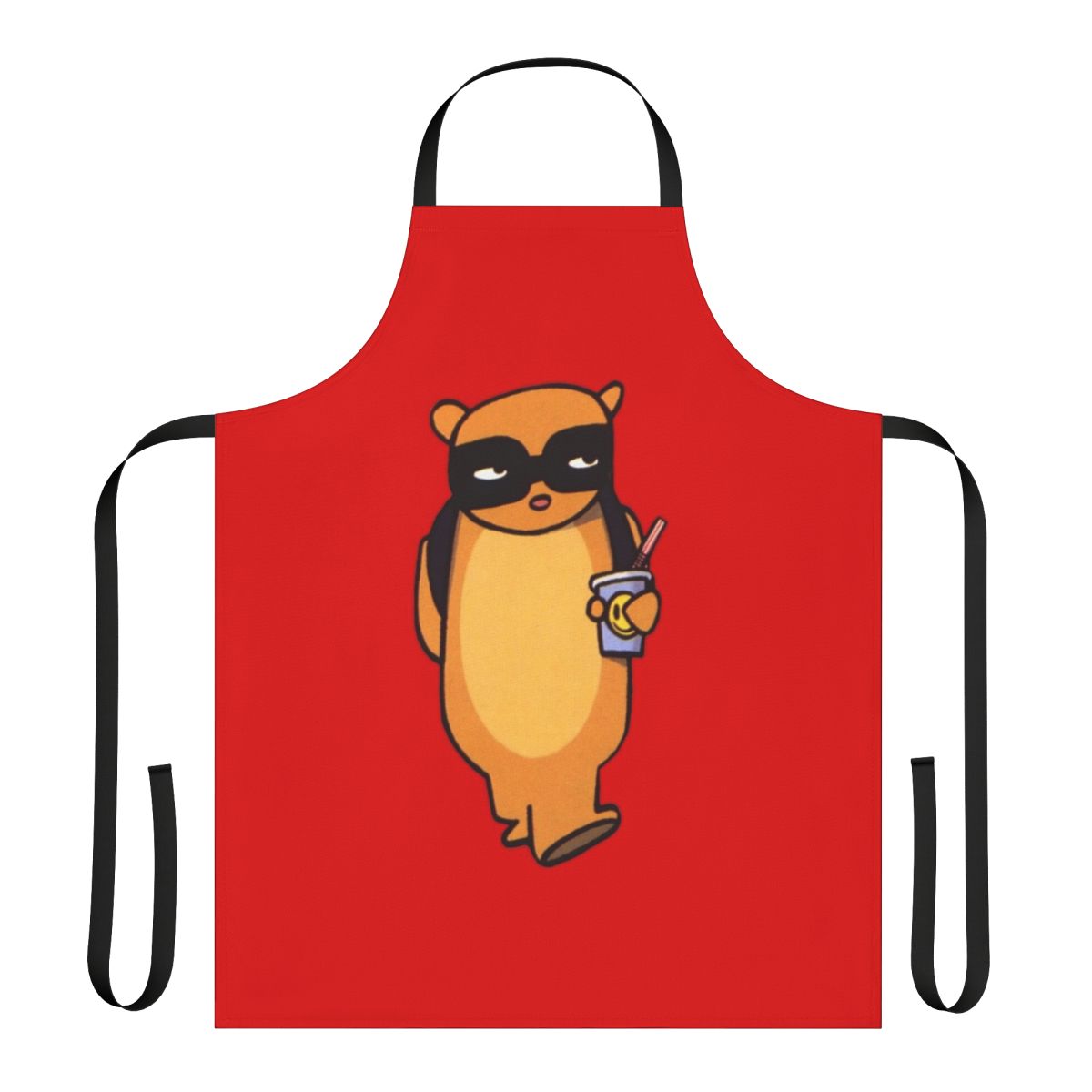 Radiator apron featuring a design of furry animals and music imagery