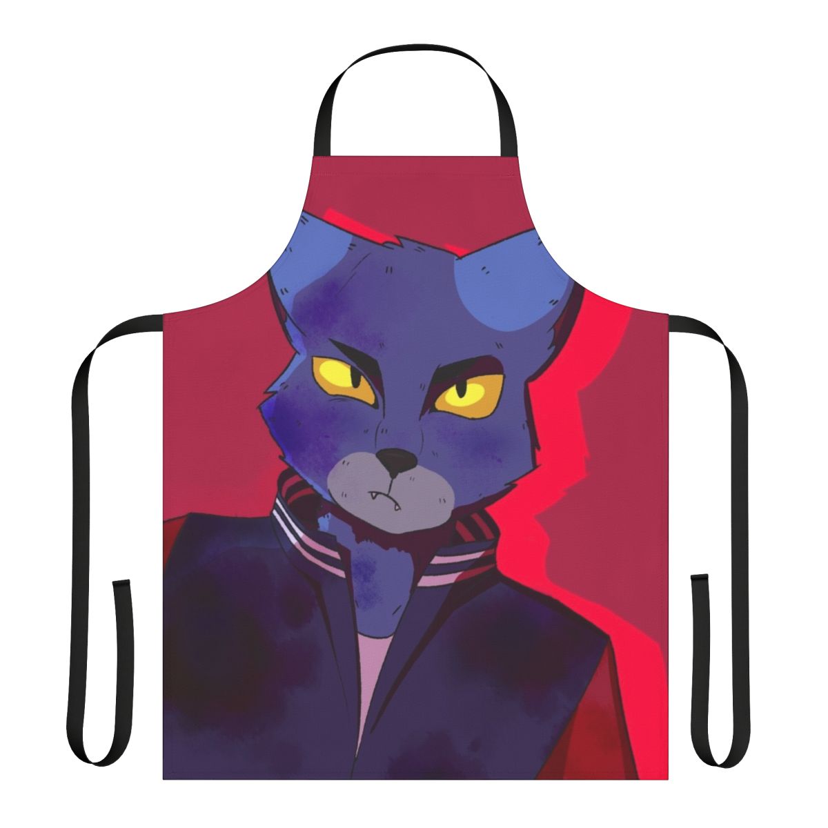 Furry cat-themed apron inspired by Caravan Palace's "Lone Digger" design