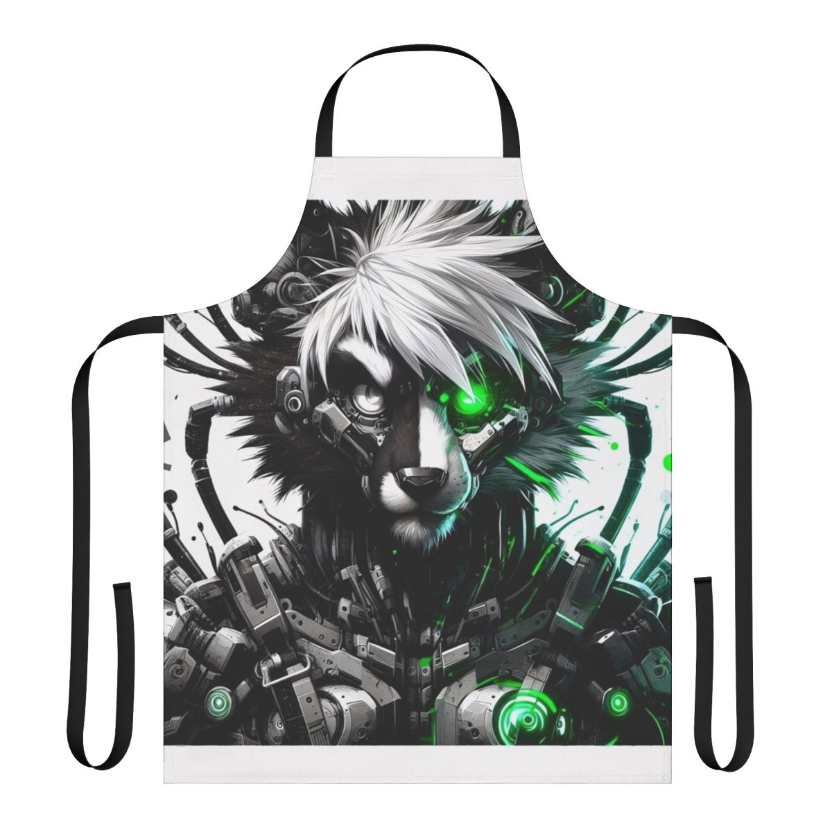 Furry cybernetic apron with animal designs
