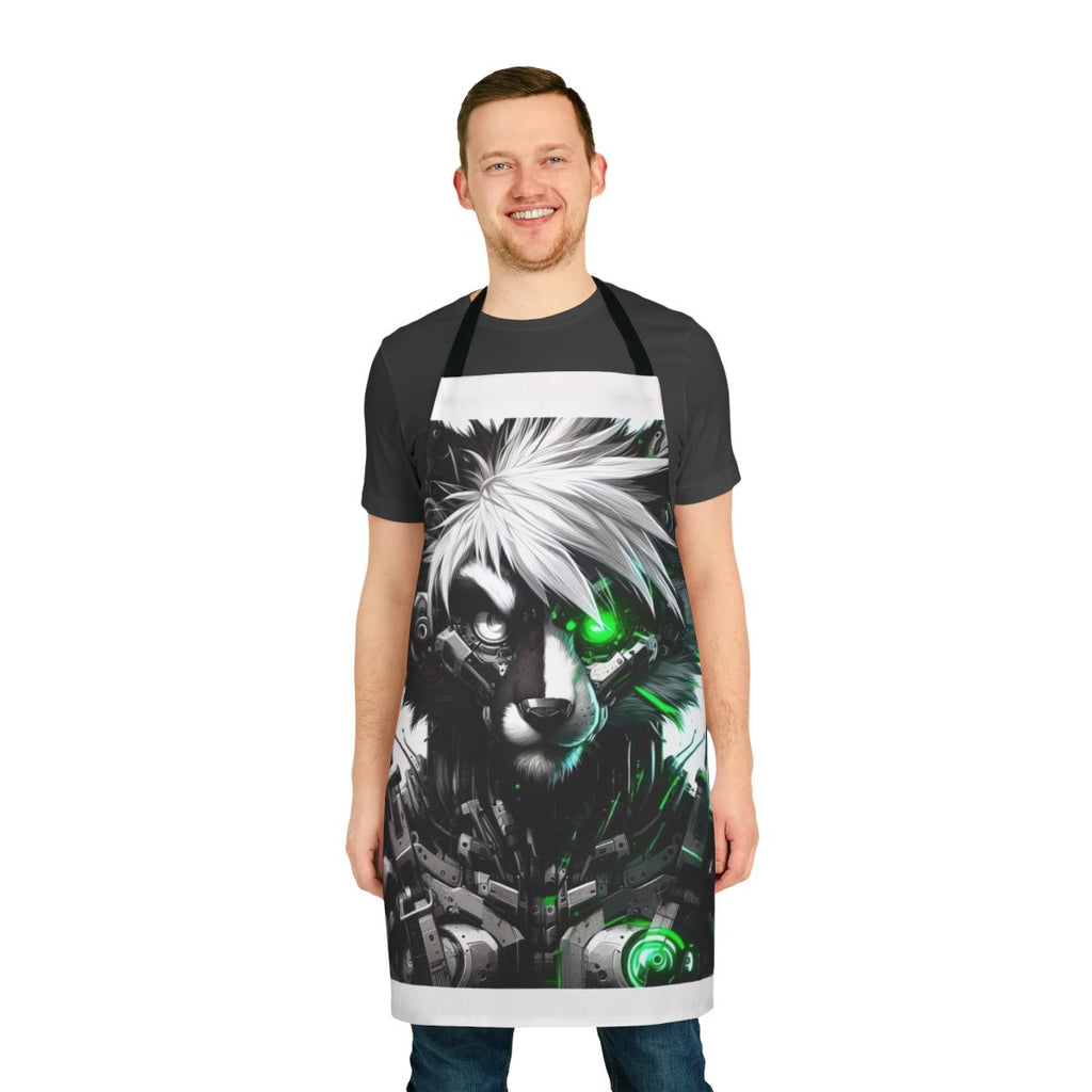 Furry cybernetic apron with animal designs