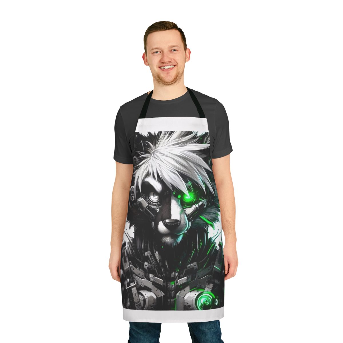 Furry cybernetic apron with animal designs