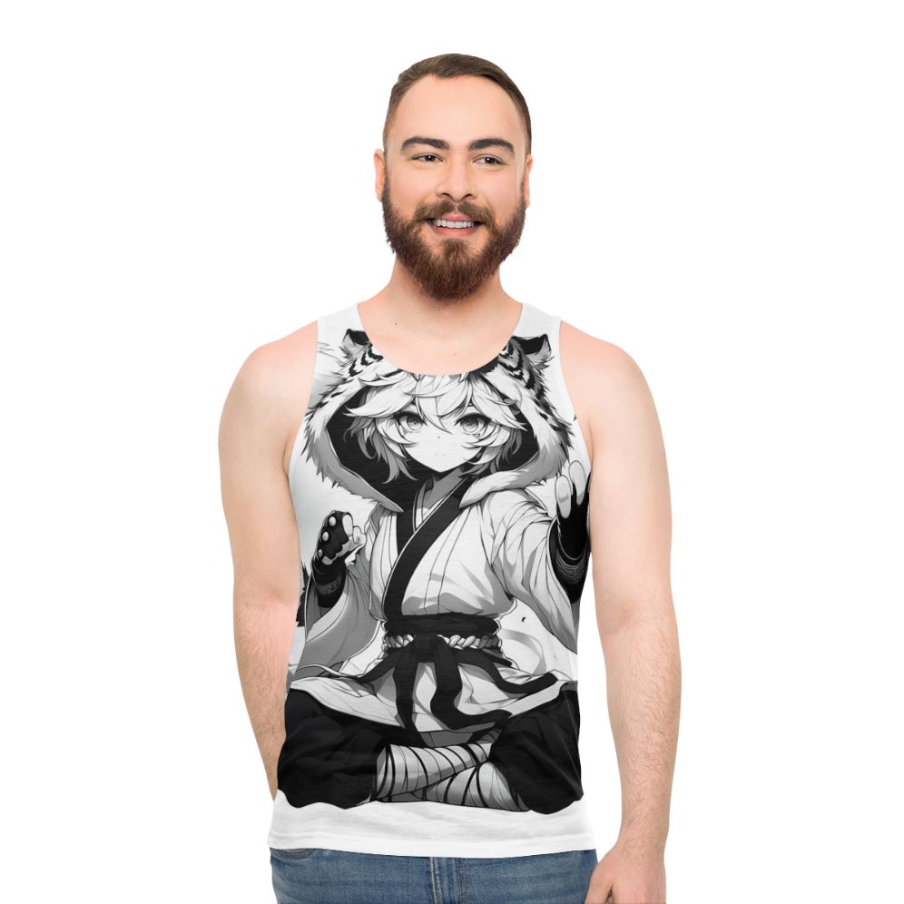 Furry martial arts unisex tank top