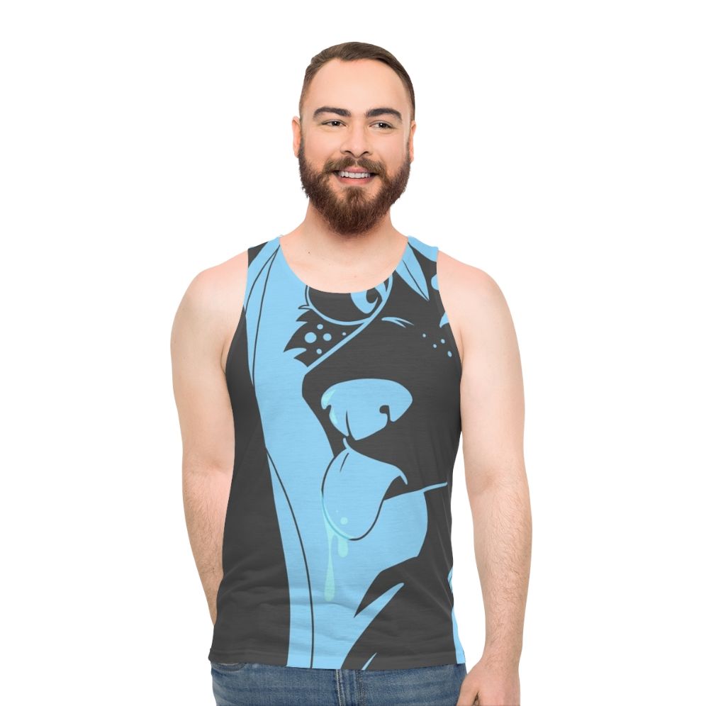 Furry unisex animal print tank top