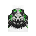 Furry unisex tank top with animal print design