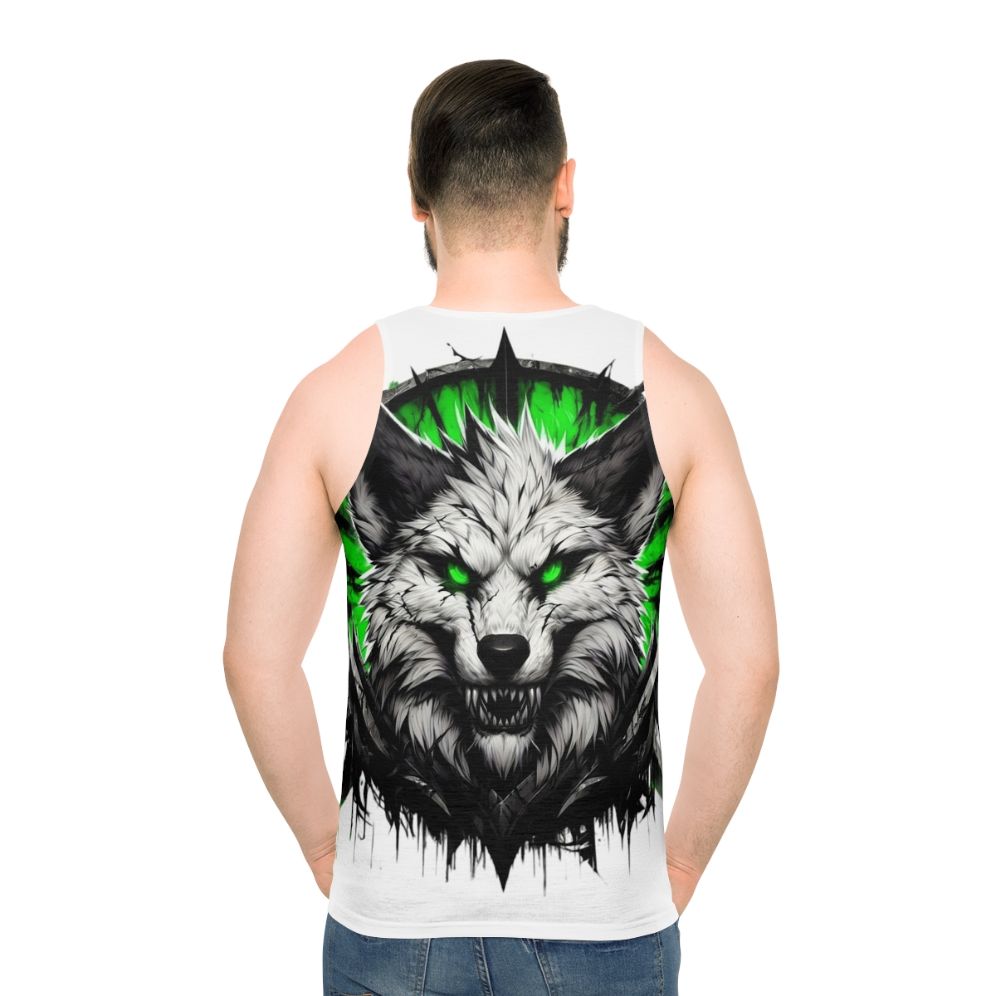 Furry unisex tank top with animal print design
