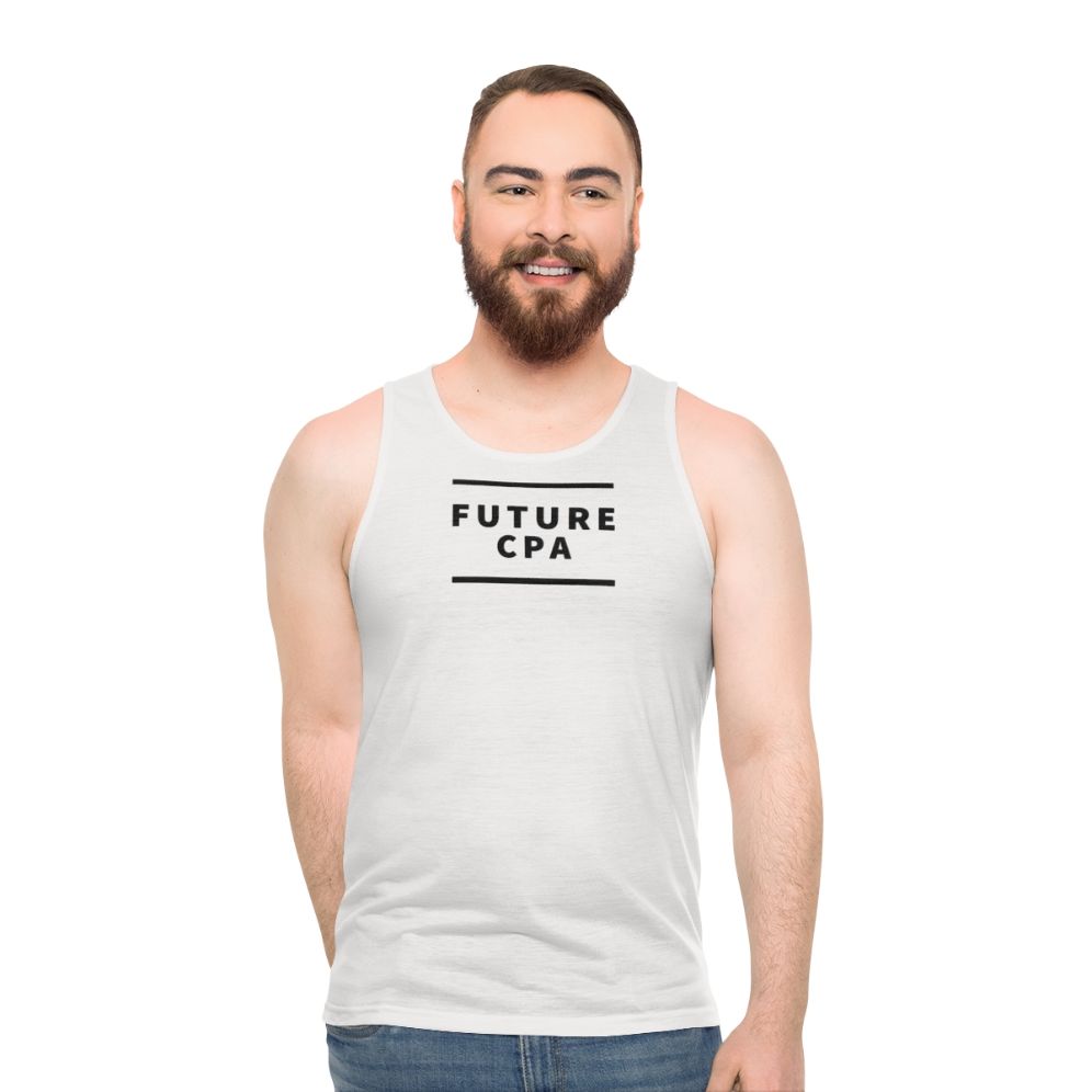 Future CPA Unisex Tank Top with Stylish Accounting Occupations Quote