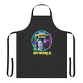 Futuristic apron with blade runner-inspired neon blimp design