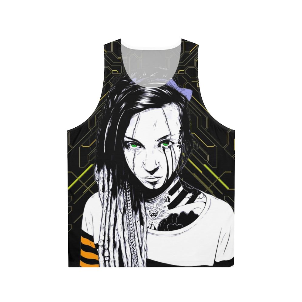 Futuristic cyberpunk unisex tank top
