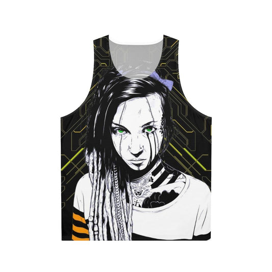 Futuristic cyberpunk unisex tank top