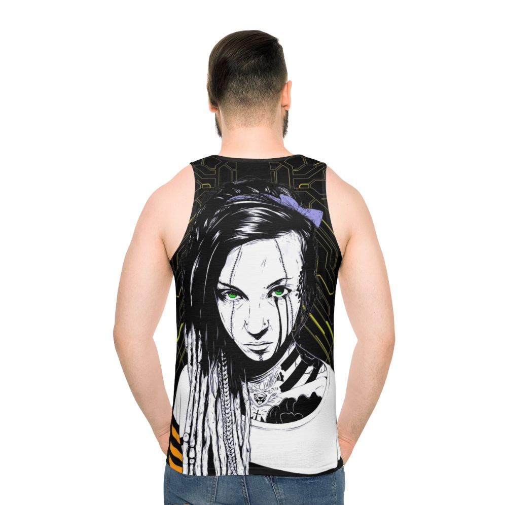 Futuristic cyberpunk unisex tank top