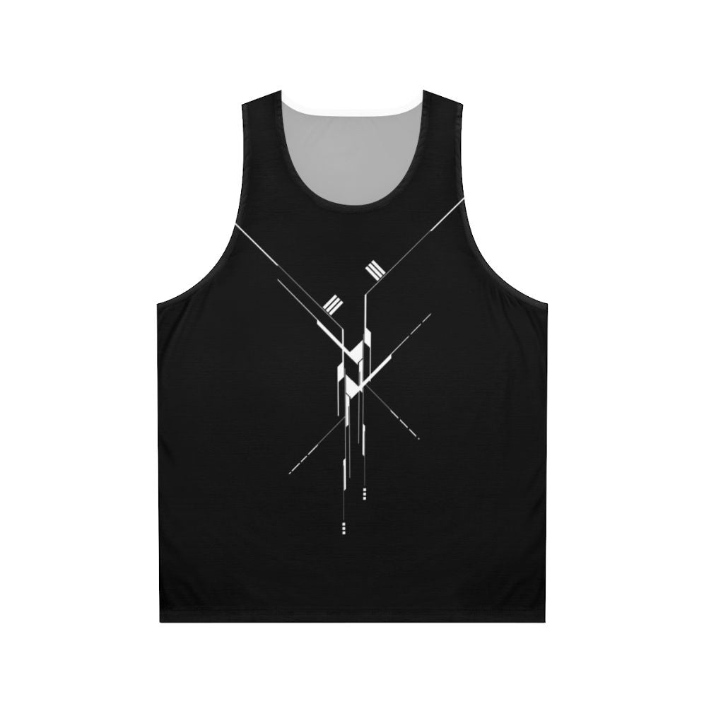 Futuristic geometric tank top