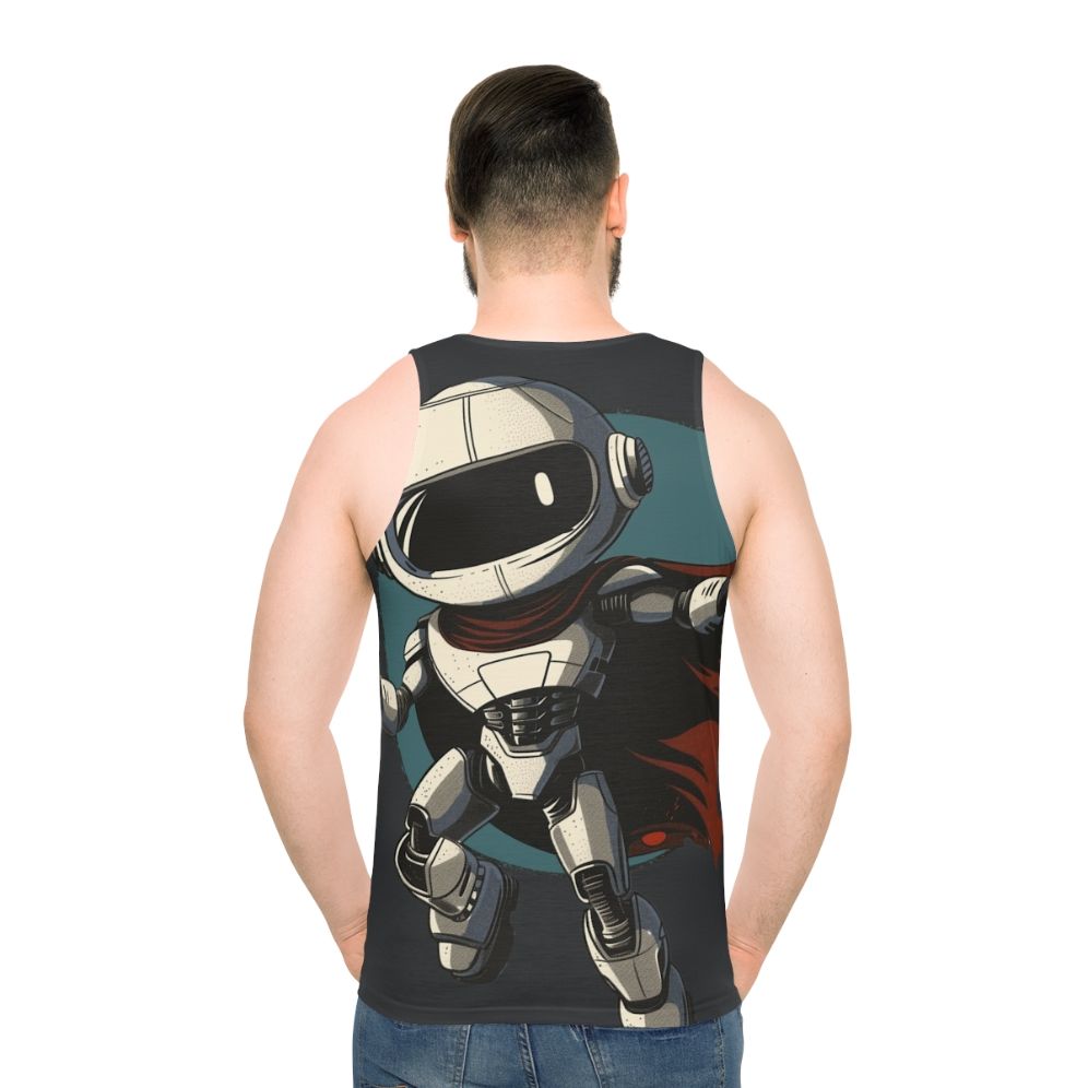 Futuristic robot hero unisex tank top