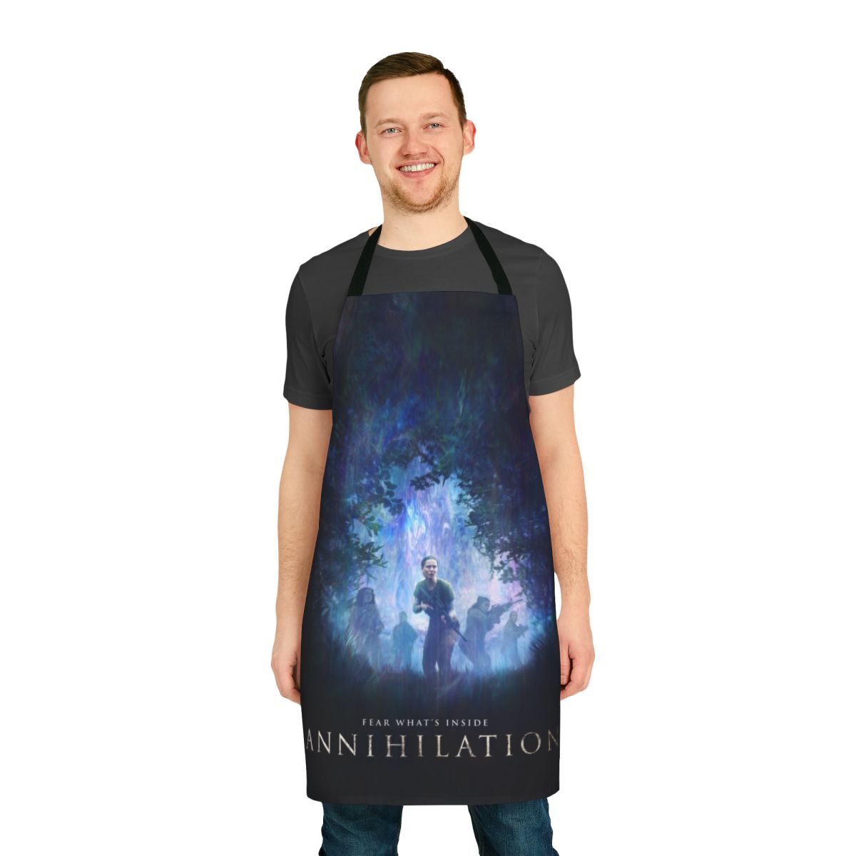 Futuristic sci-fi apron with post-apocalyptic, dystopian design
