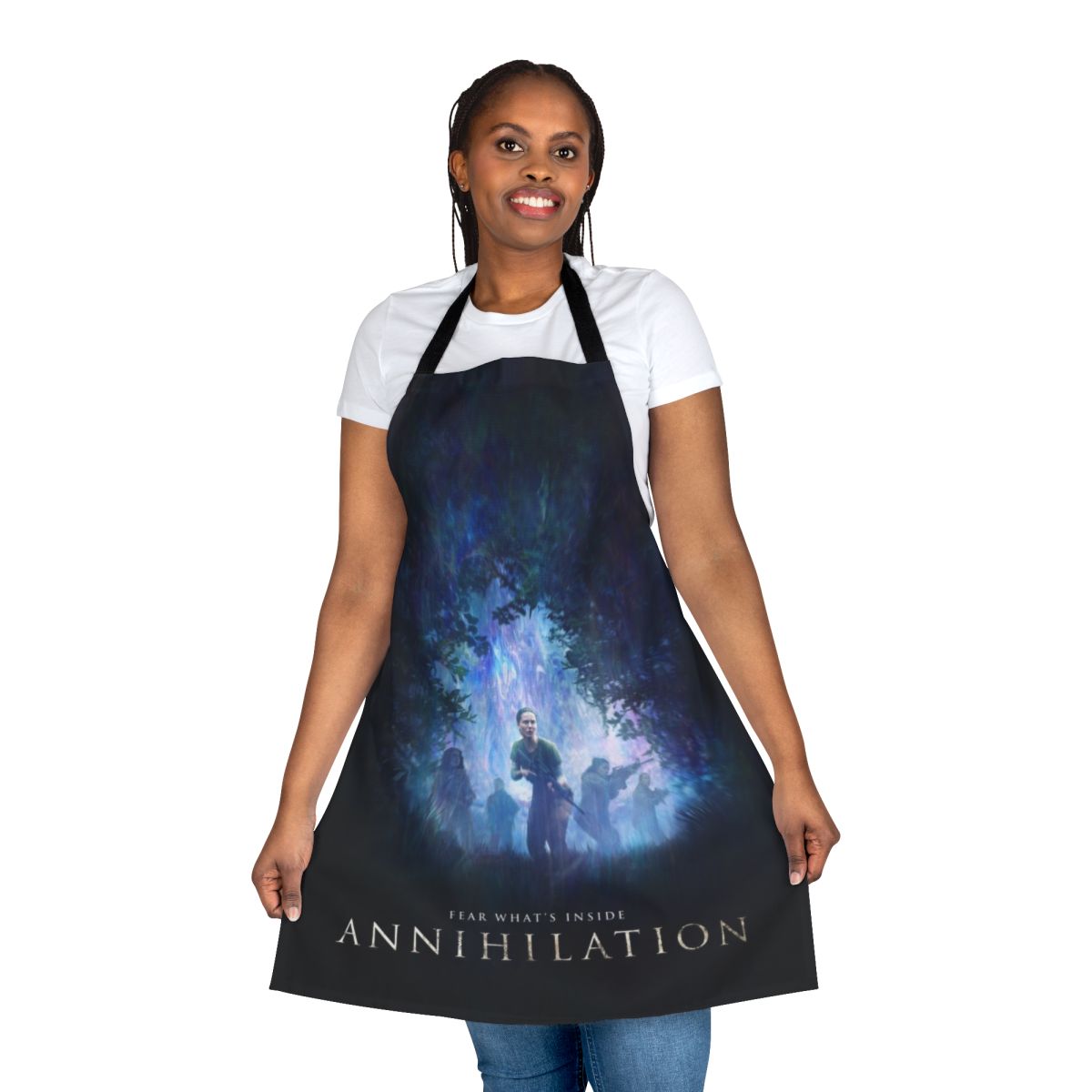 Futuristic sci-fi apron with post-apocalyptic, dystopian design
