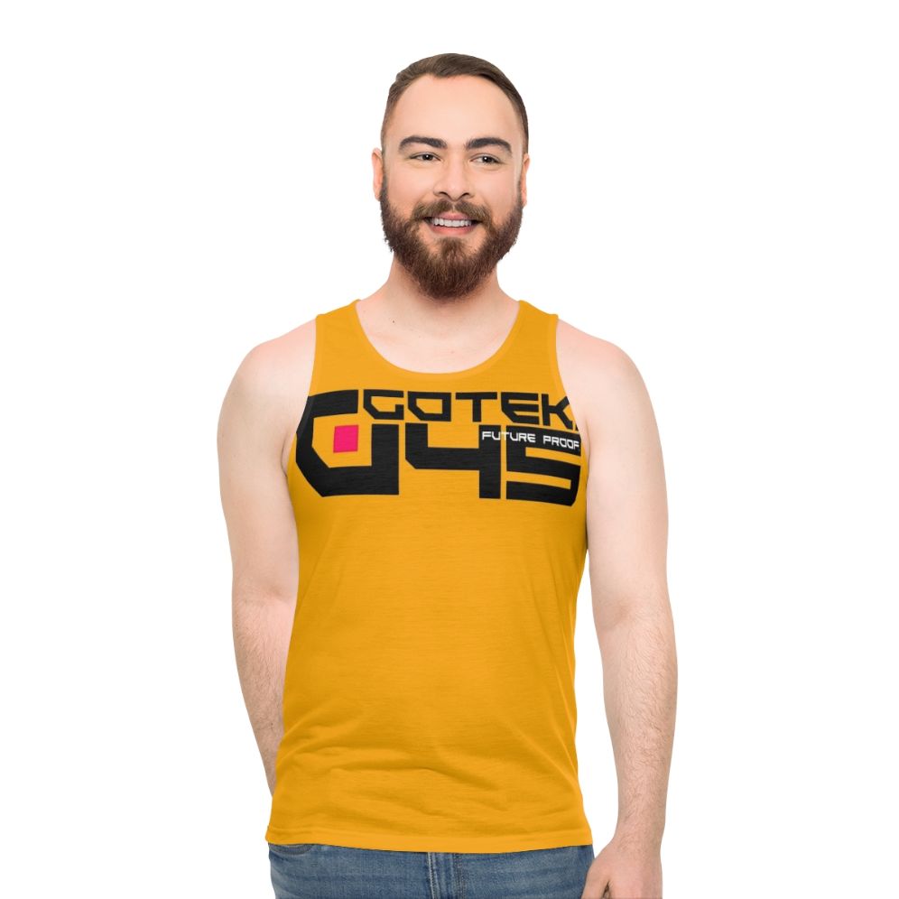 Unisex tank top with Wipeout video game inspired design