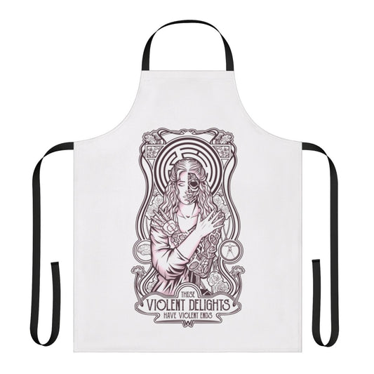 Futuristic apron featuring Dolores Abernathy, the android protagonist from the sci-fi TV series Westworld