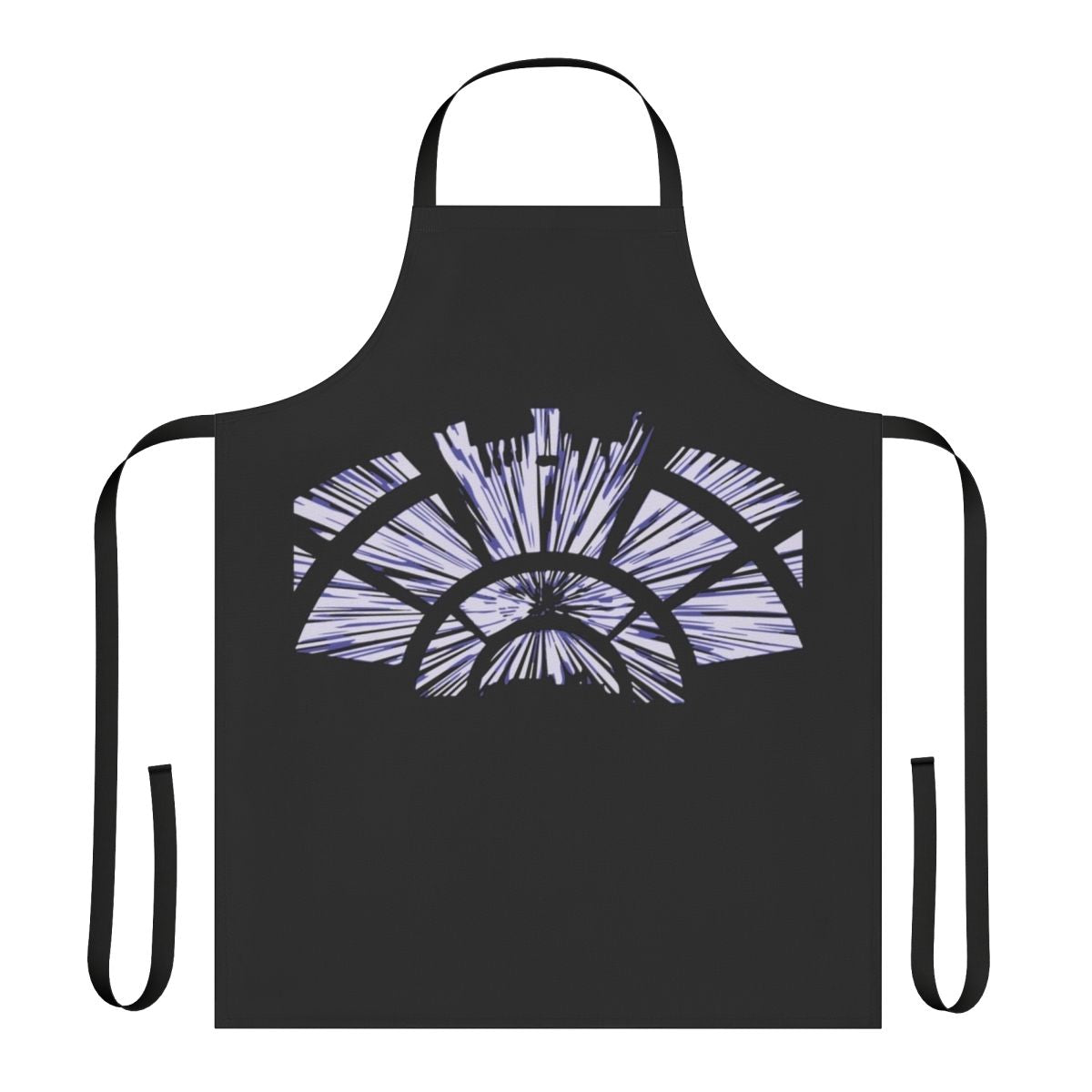 "Stylish apron featuring the iconic Millennium Falcon from the Star Wars universe"