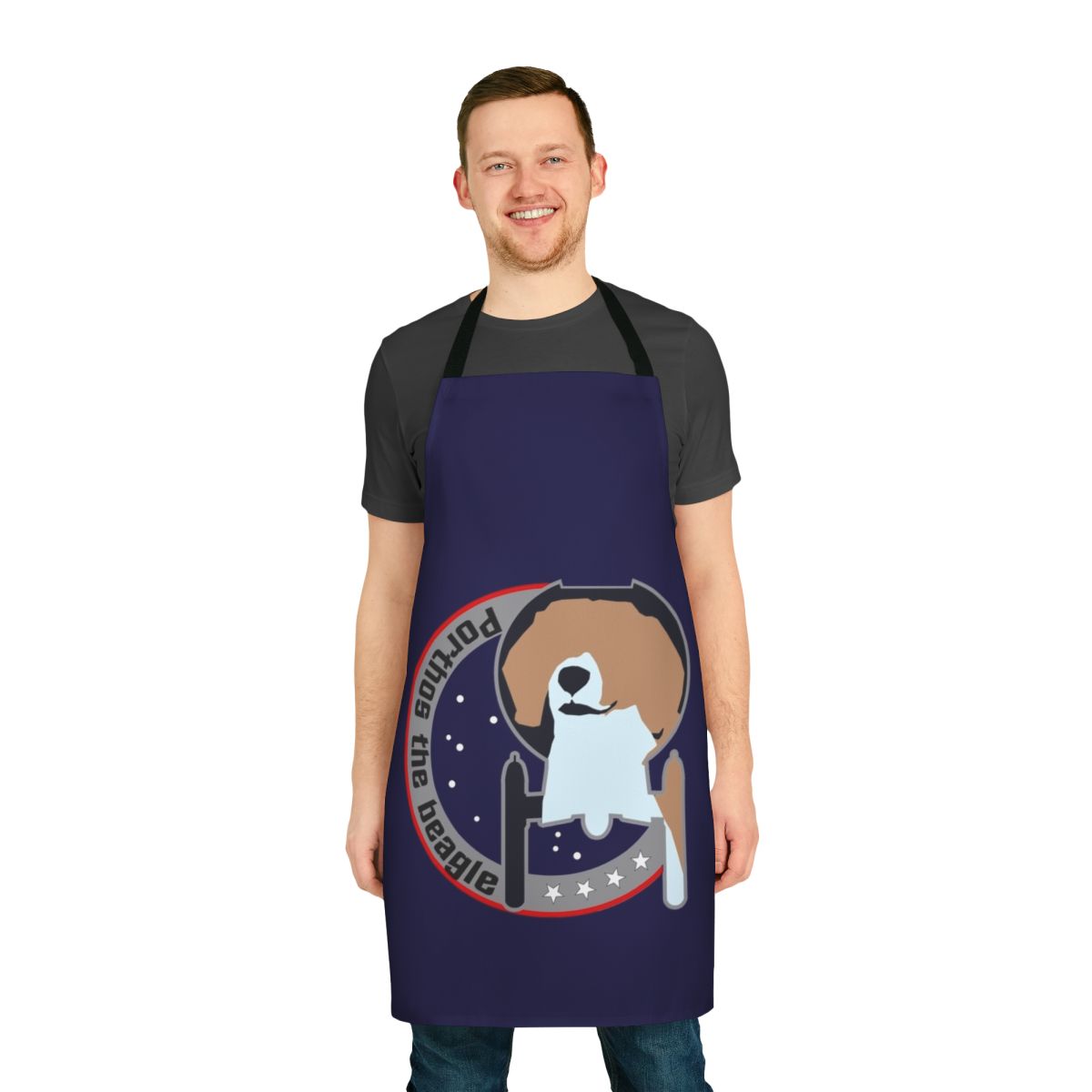 Star Trek Enterprise-inspired apron with Starfleet design for science fiction and pet lovers