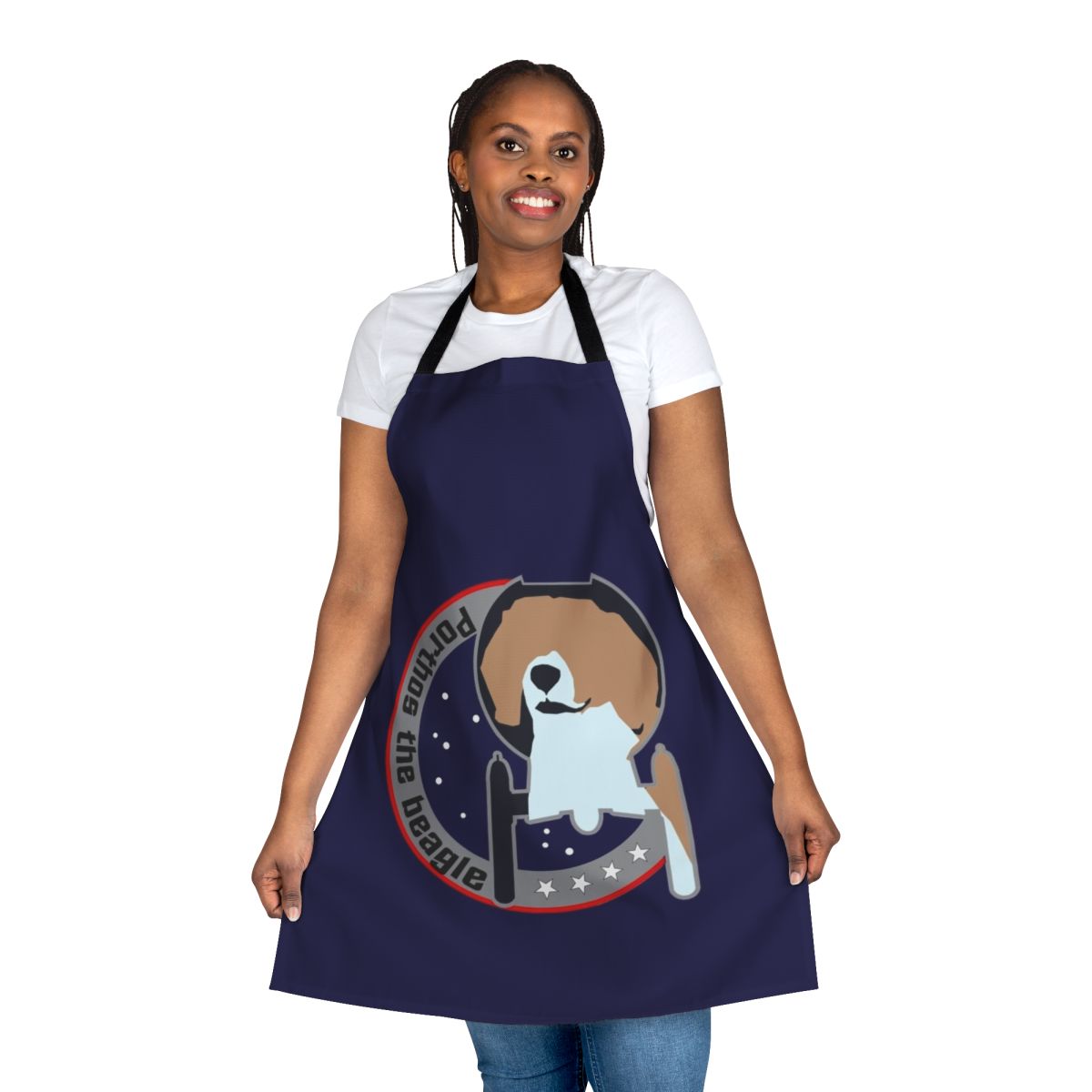 Star Trek Enterprise-inspired apron with Starfleet design for science fiction and pet lovers