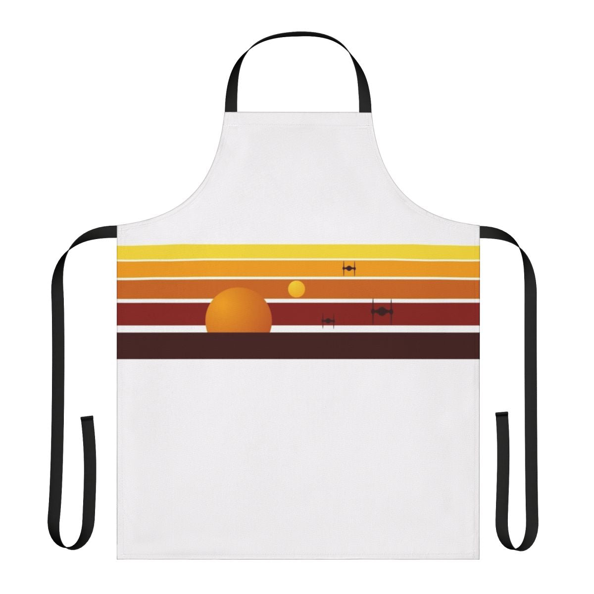 Tatooine-themed apron featuring desert planet and star wars imagery