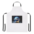 Vibrant galactic-themed dog apron with stylized dog design