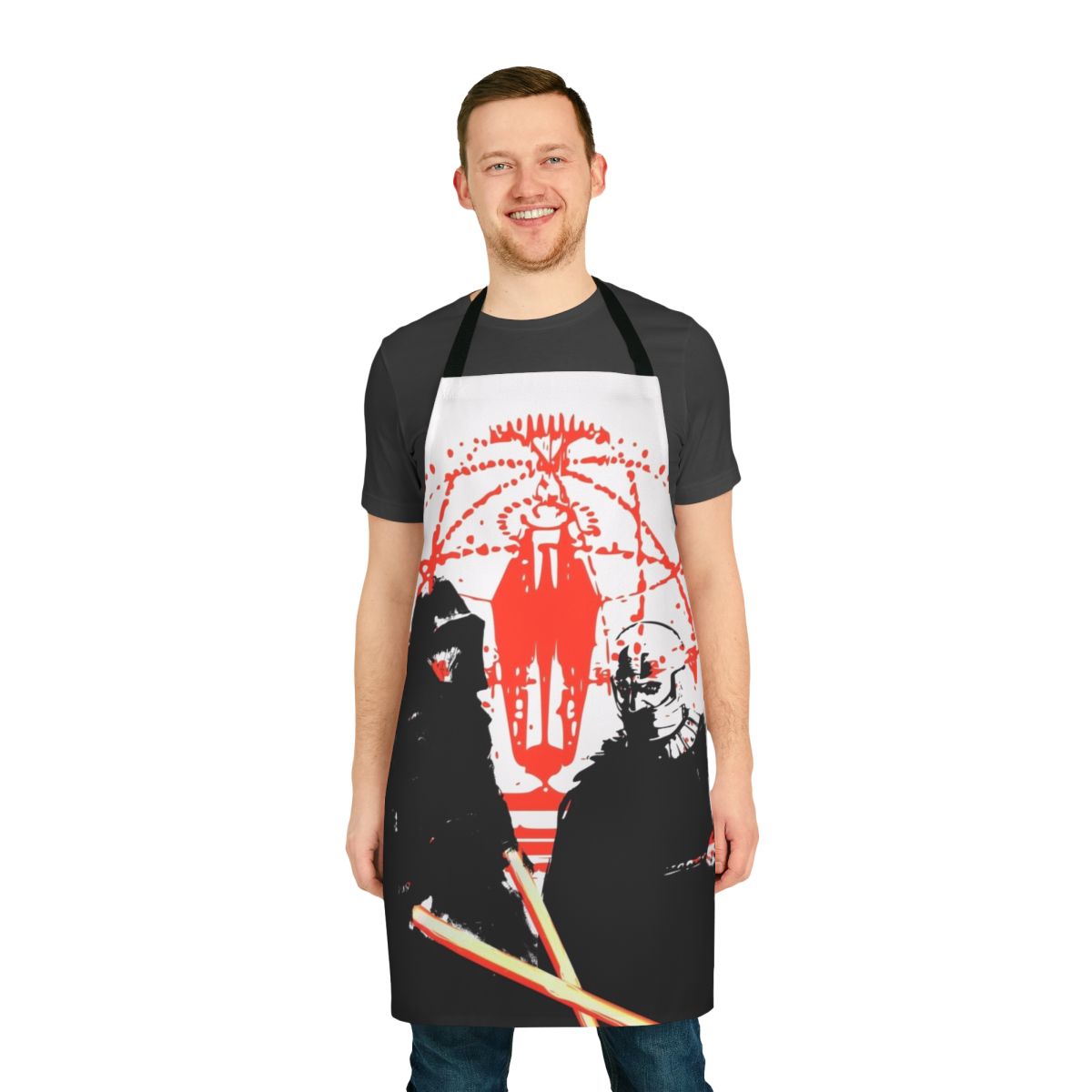 Star Wars-inspired apron featuring Darth Revan and Darth Malak from Knights of the Old Republic