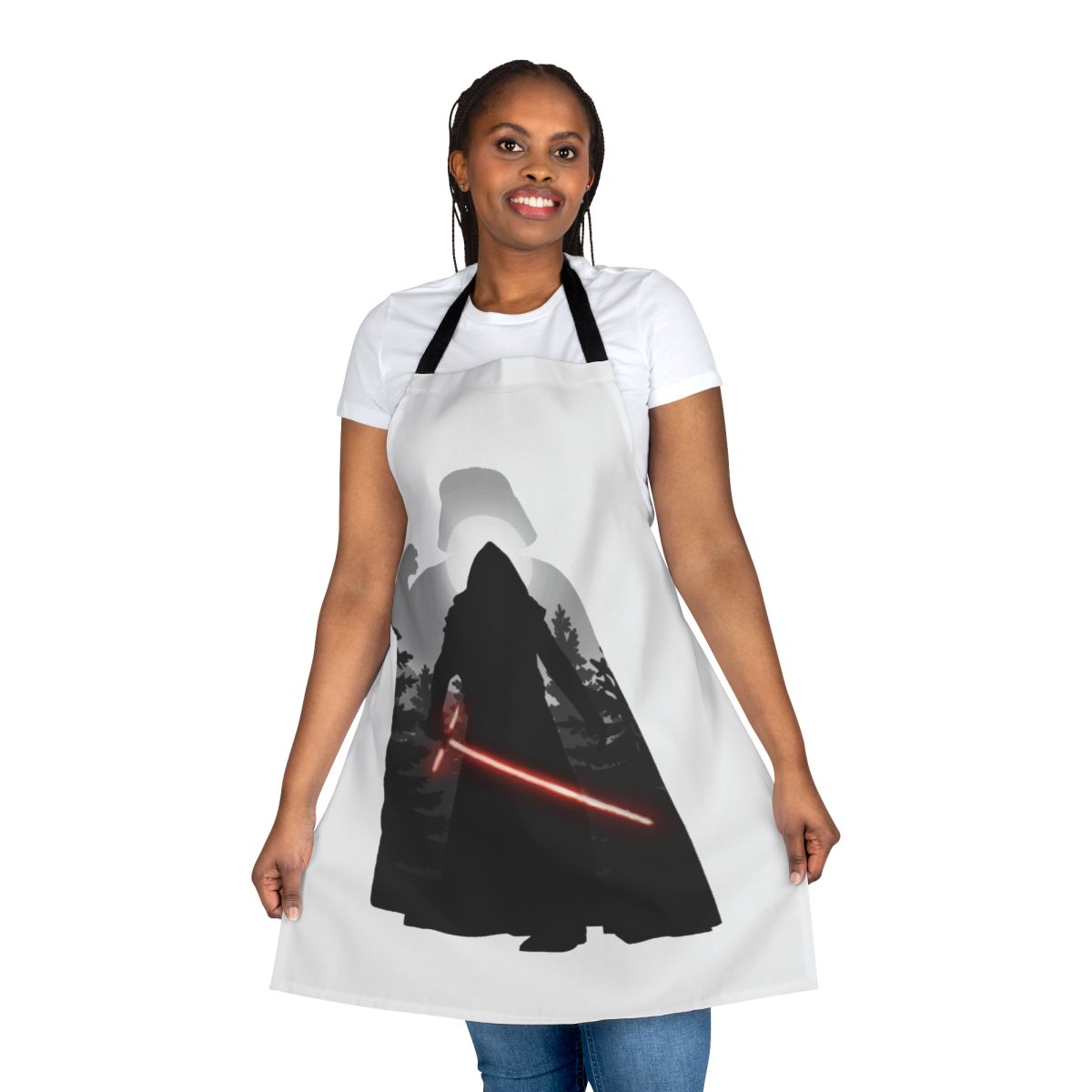 Star Wars-themed apron featuring Kylo Ren and Darth Vader imagery