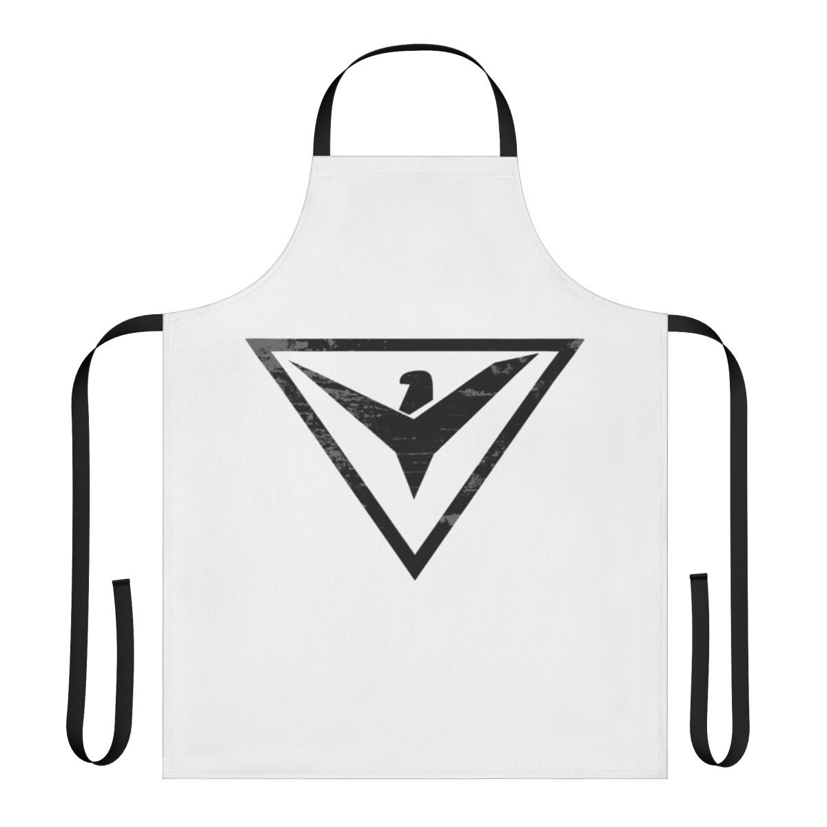 An apron featuring the iconic Elite Dangerous eagle logo and 'Elite Dangerous' text, in a worn-out, grungy style.