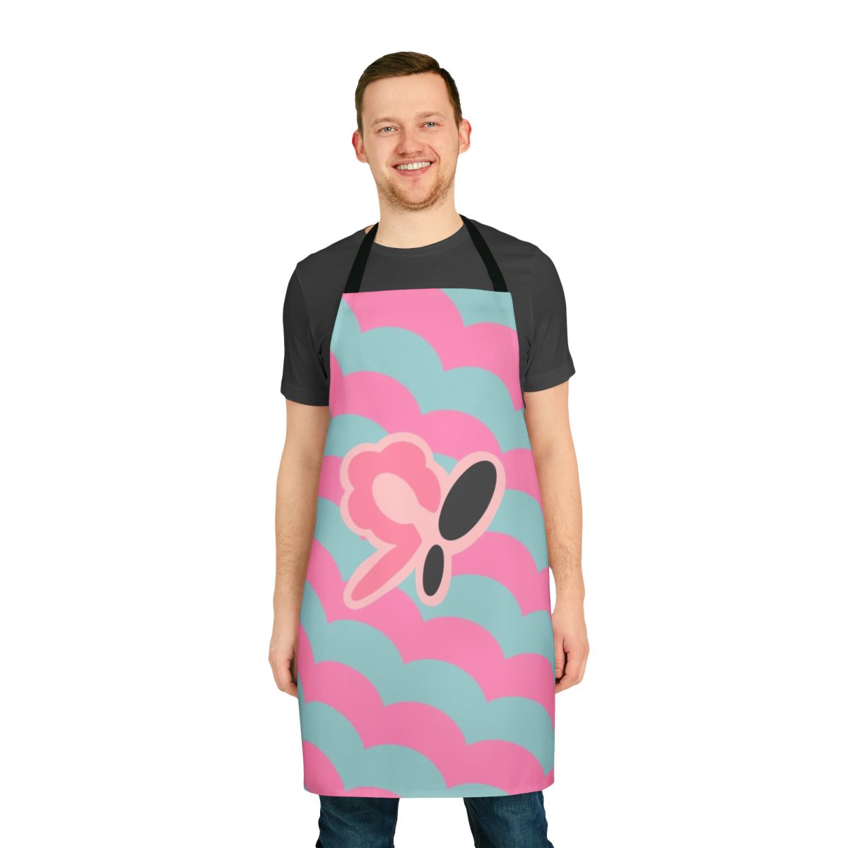 Galar region inspired fairy gym apron with Pokemon-themed design